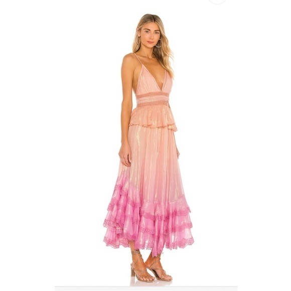 NWT ROCOCO SAND Emi Dress Pink Ombre L - Picture 1 of 9
